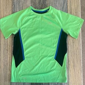 Champion Lime Green Short Sleeve Performance Tee with Black Panels